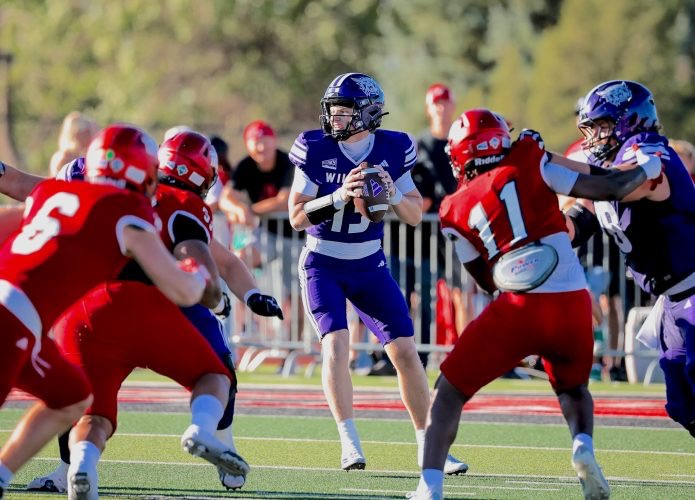 A Weber State quarterback drops back to pass against Southern Utah before the Wildcats travel to Colorado.